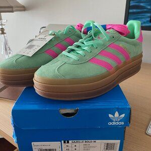 Adidas Gazelle Bold mint/pink, Women size 9.5